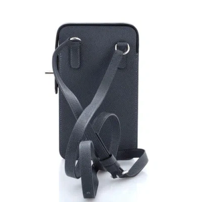 Pre-owned Hermes  Hermes Hac A Box Phone Case Epsom In Black