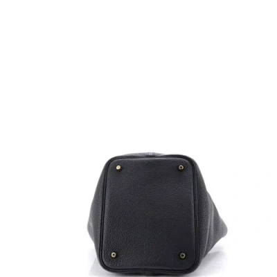 Pre-owned Hermes  Hermes Picotin Lock Bag Clemence Mm In Black