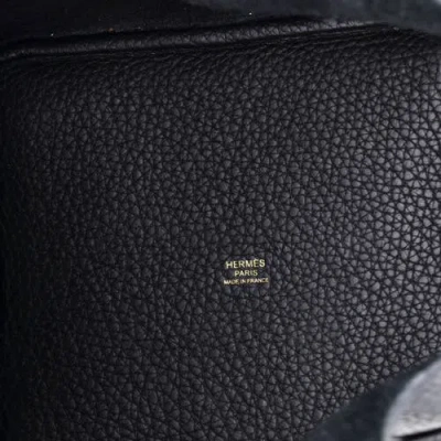 Pre-owned Hermes  Hermes Picotin Lock Bag Clemence Mm In Black