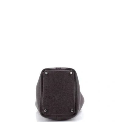 Pre-owned Hermes  Hermes Picotin Lock Bag Clemence Pm In Brown