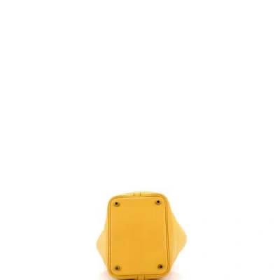 Pre-owned Hermes  Hermes Picotin Lock Bag Clemence Pm In Yellow
