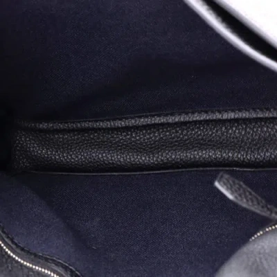 Pre-owned Hermes  Hermes Steve Light Junior Messenger Bag Togo In Black