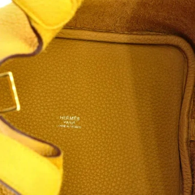 Pre-owned Hermes  Hermes Picotin Lock Bag Clemence Pm In Yellow