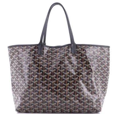 Pre-owned Goyard  Goyard Saint Louis Tote Coated Canvas Pm In Neutral
