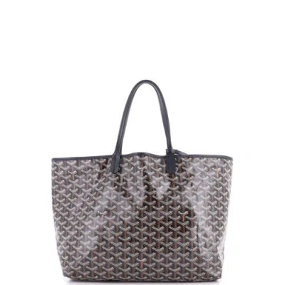 Pre-owned Goyard  Goyard Saint Louis Tote Coated Canvas Pm In Neutral