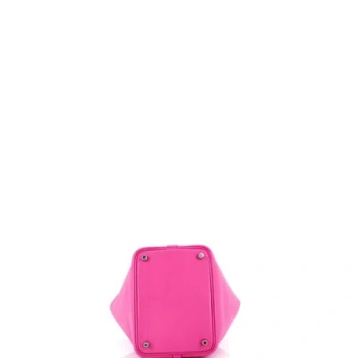 Pre-owned Hermes  Hermes Picotin Lock Bag Tressage Epsom Pm In Pink