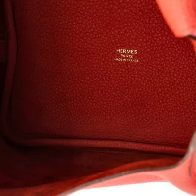 Pre-owned Hermes  Hermes Picotin Lock Bag Maurice Pm In Red