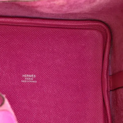 Pre-owned Hermes  Hermes Picotin Lock Bag Tressage Epsom Pm In Pink