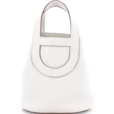 Pre-owned Hermes  Hermes In-the-loop Bag Clemence With Swift 18 In White