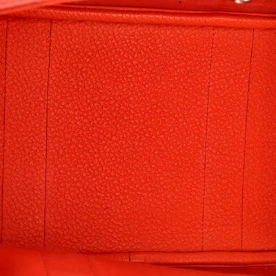 Pre-owned Hermes  Hermes Garden Party Tote Toile And Leather 36 In Red