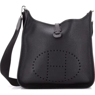 Pre-owned Hermes  Hermes Evelyne Bag Gen I Clemence Pm In Black