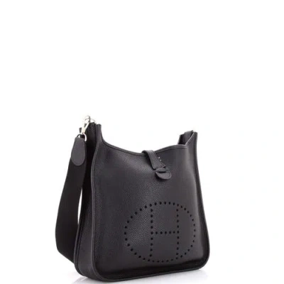 Pre-owned Hermes  Hermes Evelyne Bag Gen I Clemence Pm In Black