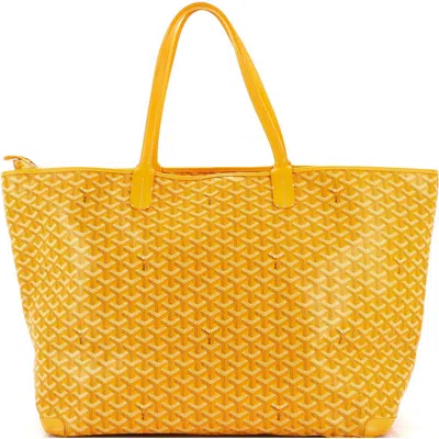 Pre-owned Goyard  Goyard Artois Tote Coated Canvas Gm In Yellow