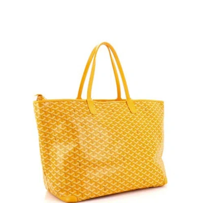 Pre-owned Goyard  Goyard Artois Tote Coated Canvas Gm In Yellow