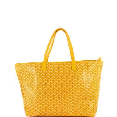 Pre-owned Goyard  Goyard Artois Tote Coated Canvas Gm In Yellow