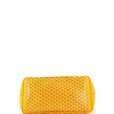 Pre-owned Goyard  Goyard Artois Tote Coated Canvas Gm In Yellow