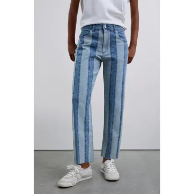 Scalpers Straight Patch Denim Pant In Blue