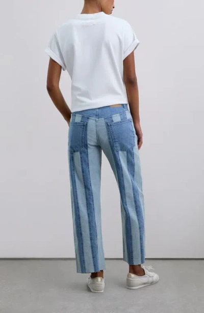 Scalpers Straight Patch Denim Pant In Blue