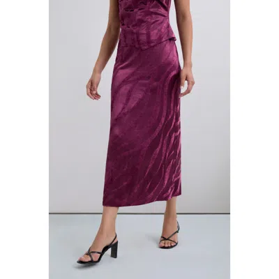 Scalpers Camouvelvet Skirt In Purple