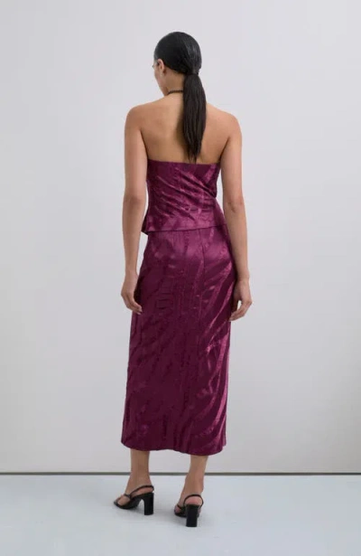 Scalpers Camouvelvet Skirt In Purple