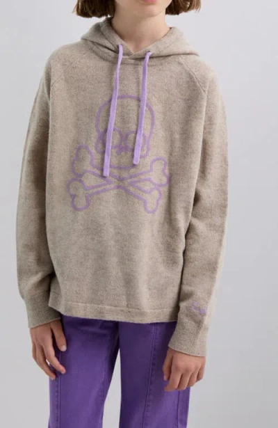 Scalpers Skull Hoodie Tricot Girls In Brown