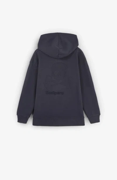 Scalpers Embossedskullziphoodie Kids In Blue