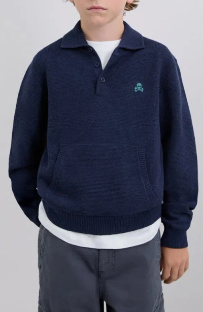 Scalpers Polo Tricot Kids In Blue