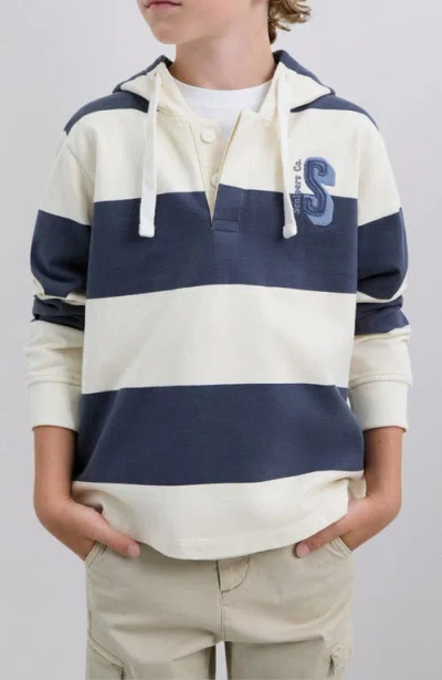 Scalpers Stripesskullhoodie Kids In Blue