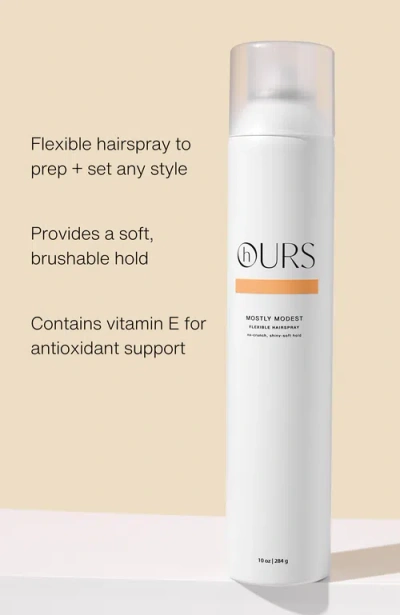 Hours Haircare Mostly Modest Flexible Hairspray In Transparent
