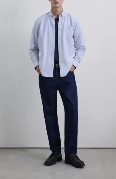 Scalpers Loose Oxford Bd Shirt In Blue