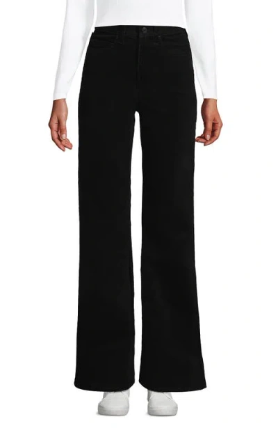 Lands' End Corduroy High Rise Classic Flare Pants In Black