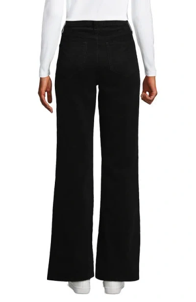 Lands' End Corduroy High Rise Classic Flare Pants In Black