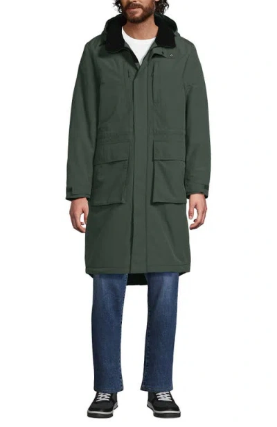 Lands' End Squall Waterproof Insulated Winter Stadium Coat In Green