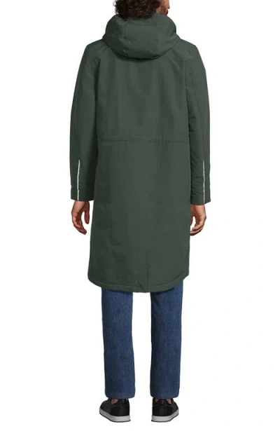 Lands' End Squall Waterproof Insulated Winter Stadium Coat In Green