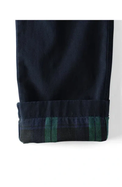 Lands' End Knockabout Comfort Waist Classic Fit Flannel Lined Chino Pant In Blue