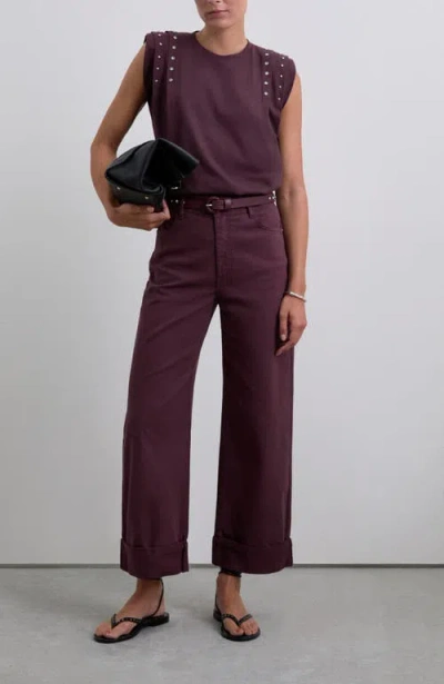 Scalpers Folded Denim Pant In Purple