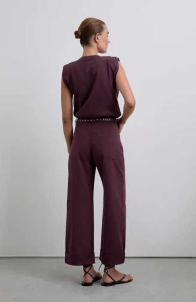 Scalpers Folded Denim Pant In Purple
