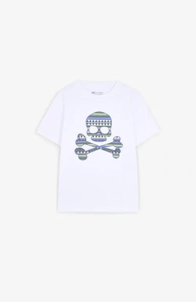 Scalpers Etnicskull Tee Kids In White