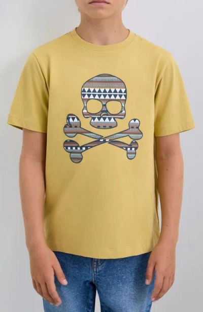 Scalpers Etnicskull Tee Kids In Yellow