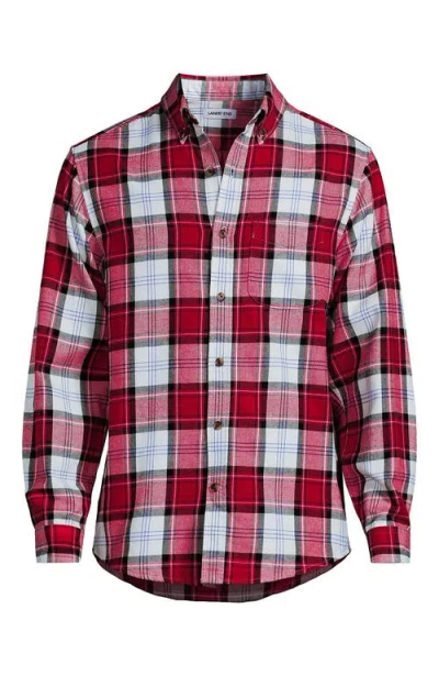 Lands' End Traditional Fit Flagship Flannel Shirt In Multi