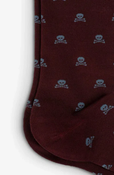 Scalpers Skull L Socks In Burgundy