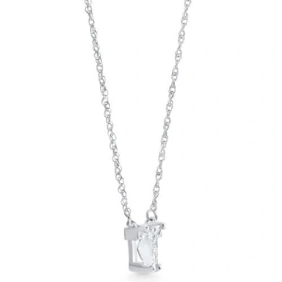 Bliss Diamond Diamond "t" Initial Pendant 18" Necklace 14k Gold Lab Grown In Metallic