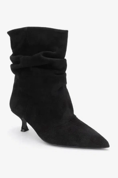 Forever & Always Shoes Balei Leather Pointed Toe Boot In Black