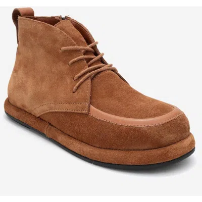 Forever & Always Shoes Martas Leather Zip Boot In Brown