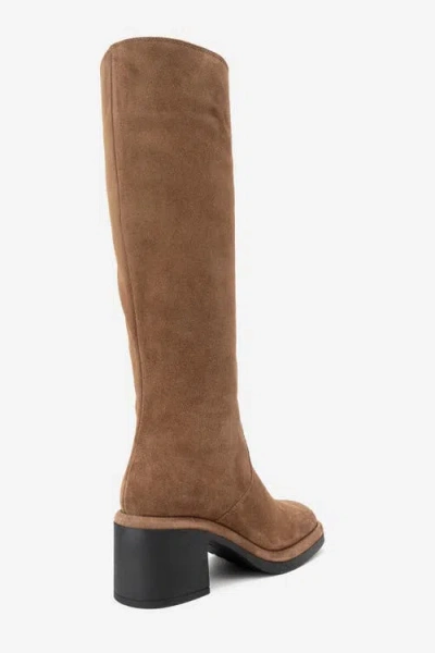 Forever & Always Shoes Fros Leather Knee High Boot In Brown