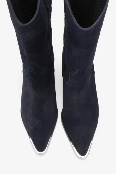 Forever & Always Shoes Alvi Leather Western Boot In Blue