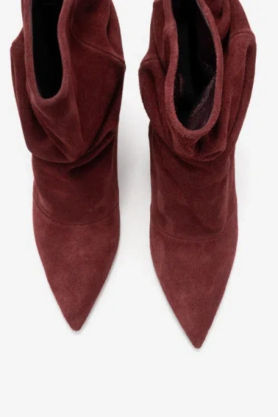 Forever & Always Shoes Balei Leather Pointed Toe Boot In Burgundy