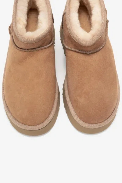 Forever & Always Shoes Ary Leather Platform Boot In Brown