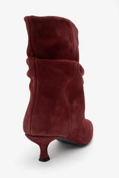 Forever & Always Shoes Balei Leather Pointed Toe Boot In Burgundy