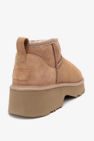 Forever & Always Shoes Ary Leather Platform Boot In Brown